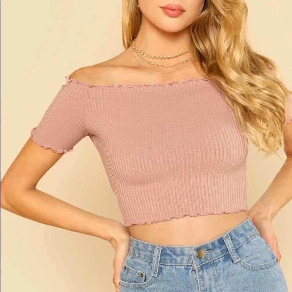 Off the shoulder crop top